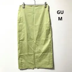 GU コットンタイトスカート M グリーン きれいめ