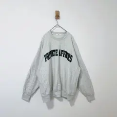 WEGO PRIVATE AFFAIRS グレー スウェット　デカロゴ