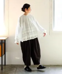 tumugu❥︎新品 カディコットン2wayブラウスのサムネイル