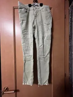 ZARA ライトグリーン　スリムフィットデニム