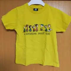 STUSSYスヌーピーPEANUTSコラボ黄色イエローTシャツM110cmキッズ