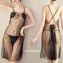 E76Bz♬セクシーランジェリー♬黒♬ネグリジェ♬ベビードール♬キャミソール