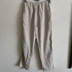 ベージュ コーデュロイワイドパンツ