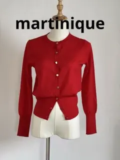 martinique 鮮やかレッド クルーネック カーディガンのサムネイル