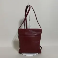 2603-6｜ロエベ ショルダーバッグ レザー ボルドー アナグラム