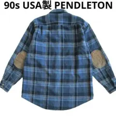 90s Pendleton USA製Mペンドルトン ネルシャツ長袖ウール100%
