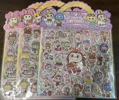 LABUBU BONBON DROP 大きいサイズのシール 3種類セット