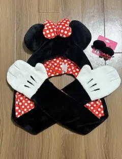 ミニーマフラーキャップ ミニーパッチンヘアピン2点セット