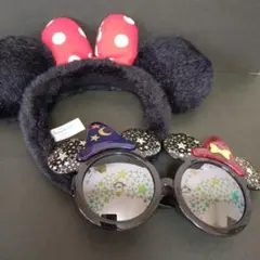 ディズニーランド　ミニー　カチューシャ　ミラー　サングラス　セット