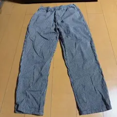 Cheers ストライプ ワイドパンツ ネイビー/ホワイト