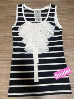 Snidel ボーダー柄 フリルタンクトップのサムネイル
