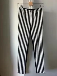 【重宝】裏起毛ストライプバイカラーパンツ