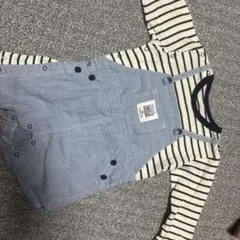 ロンパース・カバーオール 80cm ストライプ