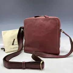 美品【土屋鞄本物】ショルダーバッグ/オイルヌメ革/赤茶系/斜めがけのサムネイル