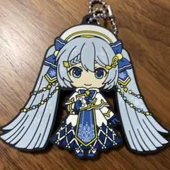 雪ミク 2021 ねんどろいどぷらす ラバーキーチェーン 初音ミク イルミ 美品