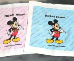 ミッキーハンドタオル　ピンク　青