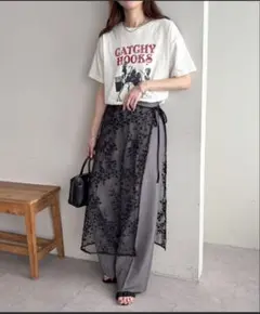 【値下げ】DISCOAT スパンコールレースラップスカートWEB限定カラー