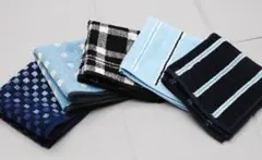 【まとめ売り!】メンズ・ジャガードタオルハンカチ 5枚セット