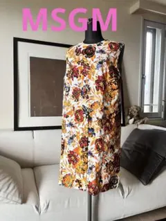 MSGM★ボックスラインワンピース★ジャンパースカート