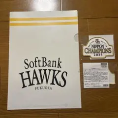 福岡ソフトバンクホークス　優勝記念ワッペン2枚&クリアファイル