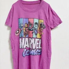 マーベル 半袖 Tシャツ クルーネック キャラクター 紫 カジュアル【L】のサムネイル
