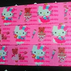 ハンドメイド用 3m❤ キティちゃん A ❤ グログランリボン #