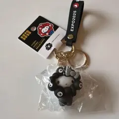 万博　ミャクミャクサンリオコラボ キーホルダー　ハローキティ　黒ミャクミャク