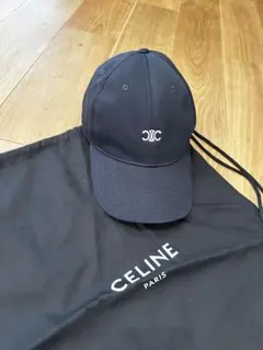 セリーヌCELINE トリオンフロゴキャップ ブラック - メルカリ
