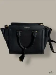 CHARLES & KEITH ブラック ハンドバッグ
