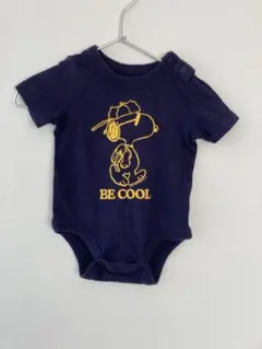 スヌーピー ロンパース 3-6ヶ月 ネイビー GAP