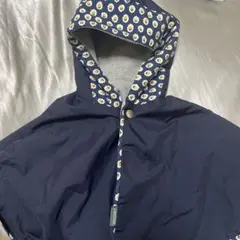 ソレイアードフラワー柄フード付きベビーポンチョ