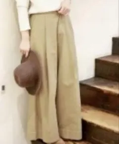 Plage ビッグワイド チノパン キャメル 38