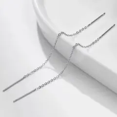 new!! ステンレス　華奢チェーン　アメリカン　ピアス