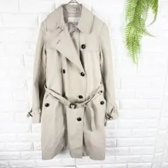 ジーナシス【F】ベルテッドトレンチコート 取り外し可能ライナー ベージュ 長袖