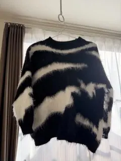 ゼブラ柄　オーバーサイズセーター