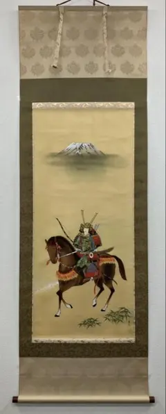 K67 吉田寒浪 「武者」 掛軸 日本画 絹本 共箱 K67 吉田寒浪 「武者」 掛軸 日本画 絹本 共箱 - メルカリ