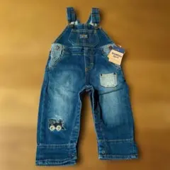 OshKosh B'gosh　機関車の刺繍　デニム　オーバーオールのサムネイル