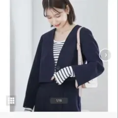 【270days美ストレッチシリーズ】ノーカラーショートジャケット