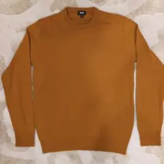 ユニクロ　ウール100% 薄手セーター　メンズМ　美品