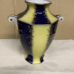 ネイビーブルーとイエローの花瓶