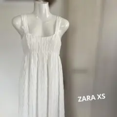 ZARA ホワイトキャミロングワンピース
