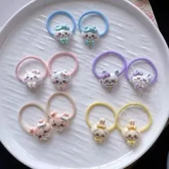 【miniso】 5点セット ちいかわ ヘアゴム グッズ髪ゴム 髪飾りセット