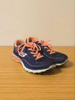 SKECHERS スニーカー ネイビー ピンク 24.5cmのサムネイル