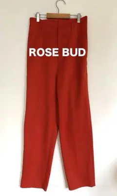 ROSE BUD センタープレス　レッドオレンジ　カジュアルパンツ