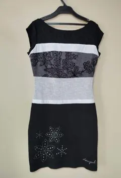【Desigual】モノトーンミニワンピース