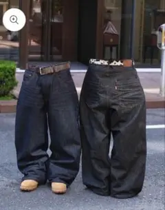 BELVET Baggy rigid denim ブラック