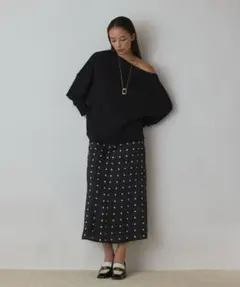 24SS エブール ebure リネンシルクチェックラップ風オーガンジー
