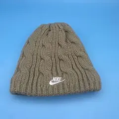 Nike 希少ビンテージビーニー　ケーブル編みニット帽 ベージュオリーブのサムネイル