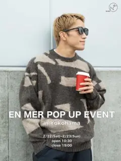 EN MER Geometric Pattern Logo Knit
