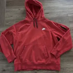 NIKE レッド パーカー 袖ジップ付き